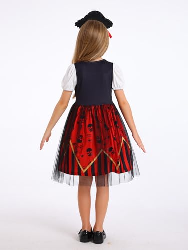 Disfraz de Pirata para Niñas Talla 6-7 Años Rojo miniatura 4