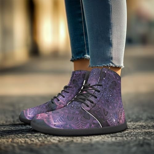 Image of Binienty Zero Drop Sole Barefoot Men's Women's PU Leather Flat Minimalist Barefoot Sneakers Athletic Shoes Waterproof