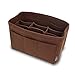 Pelikus Medium Felt Purse Organizer Insert / Multi-Pocket Handbag Shaper (Chocolate)