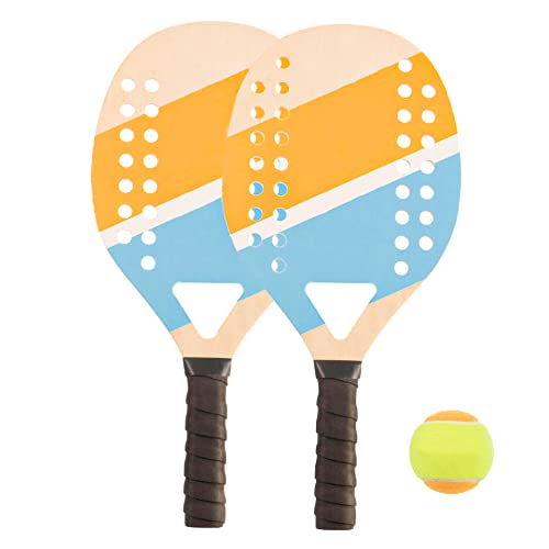 Raquete Classic Color Beach Tennis em Fibra Wood - 10mm - 28 furos - Modelo de Entrada Leve e Resist
