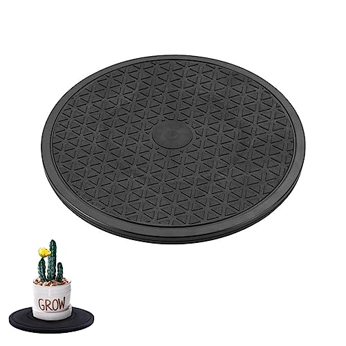 LOYELEY 回転盤 直径30cm プロジェクター テレビ パソコン モニタ 電話機 回転台 360度回転 丸型 薄型 ブラック (直径30cm)