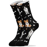 Pigsaly Novelty Socks For Men Women Puppy Dog Paw Bones...