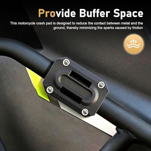 sdidzad 2 PCS Motorcycle Engine Guard Bumper, 22mm 25mm 28mm Crash Bar Slider, Drop Protection Anti-Collision Shock Absorbing Frame Protector, Universal for Most Motorcycles (Black)