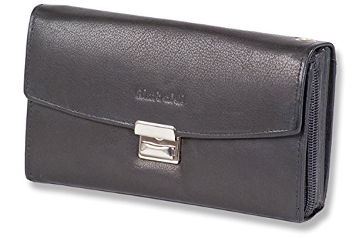 Rimbaldi® Profi-Kellnerbörse aus naturbelassenem, robustem Büffelleder in Schwarz Cover