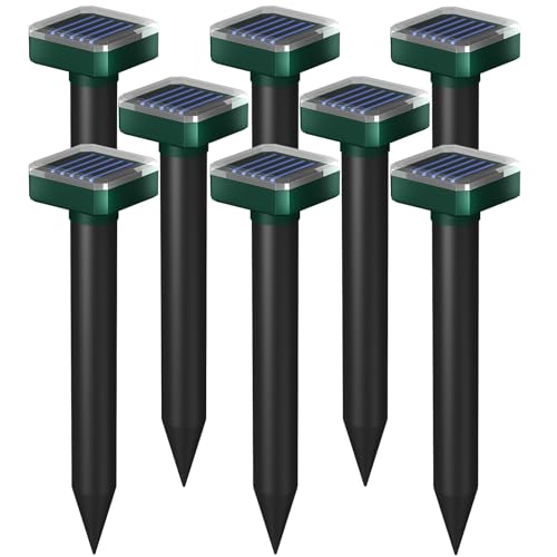 Snake Repellent for Yard, Snake Away, Solar Powered Snake Repeller Outdoor with Sonic, Waterproof & Pet Safe Snake Deterrent for Garage, Lawn, Home - Keep Snakes Away (4)