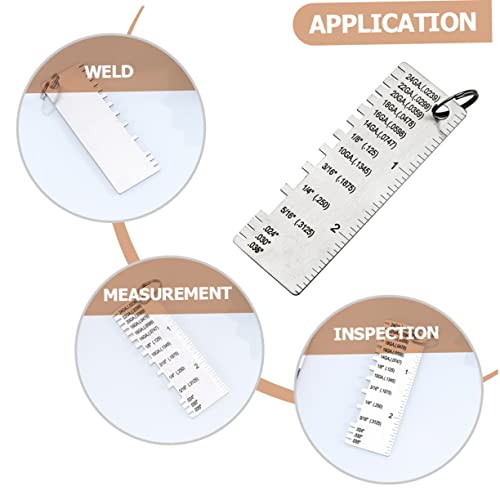 LIFKOME Juego de 3 Calibradores de Grosor de Metal para Medición de Soldadura, Herramientas Compactas y Prácticas para Evaluación Precisa de Grosor miniatura 4