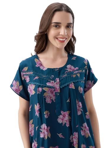 Image of AV2 Women Printed Alpine Nightwear Nighty Maxi - 7285