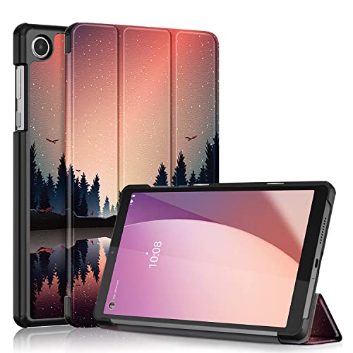DINGGUAGUA Case for Lenovo Tab M8 4th Gen 8.0" 2023,Folio Trifold Stand Cover for Lenovo Tab M8 4th Gen Tablet TB300FU,Nightfall