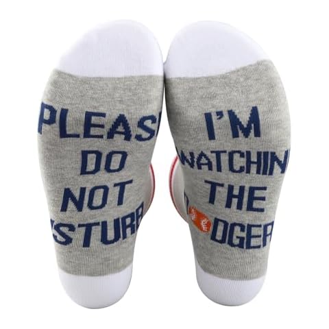 TSOTMO 2 Pairs Baseball Socks Please Do Not Disturb I’m Watching The D Socks Gift For Baseball Player (DODGERS socks) Cover