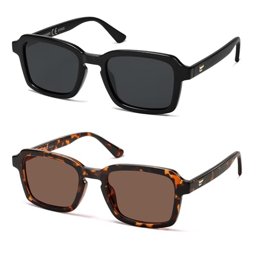 Image of VANLINKER Polarized Trendy Square Sunglasses for Women Men 2026 Retro Chic Cute Shades VL9849