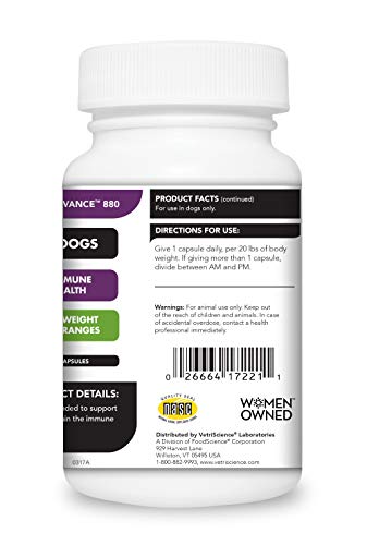 Vetriscience Cell Advance 880 Immune Support Supplement For Dogs Over 30Lbs, 120 Capsules - Coq10, Amino Acids And Multivitamin For Dogs, 120 Capsules (880 Mg) #TOP1