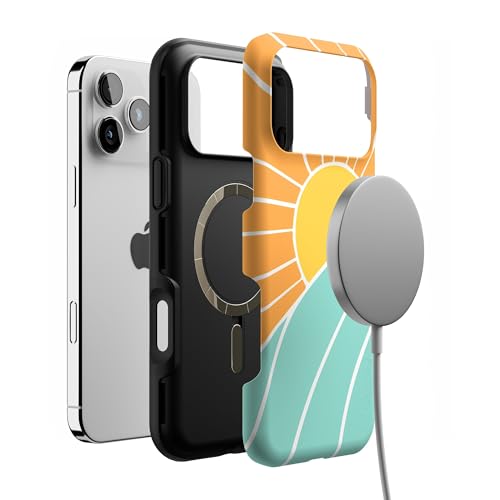 Coque iPhone 17 Pro Max Casely vagues et soleil design de protection compatible MagSafe - 4