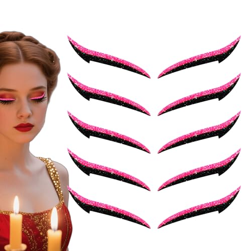 Pegatinas Delineador de Ojos - Parche Sombra de Ojos Maquillaje,10 Unidades Delineadoras Impermeables Para Baile Y Escenario, Maquillaje De