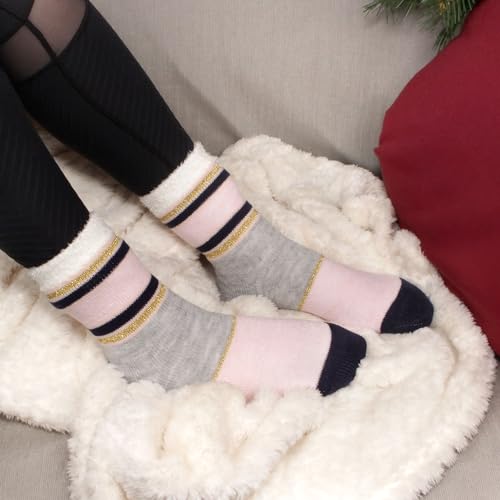 Image of BambooMN Women's Double Layer Thick Cabin Winter Socks - 3 Pairs