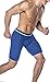 Gildan Men's Cotton Spandex Athletic Long Leg Boxer Briefs, 3-Pack, Black/Royal/Graphite Heather, Extra Large