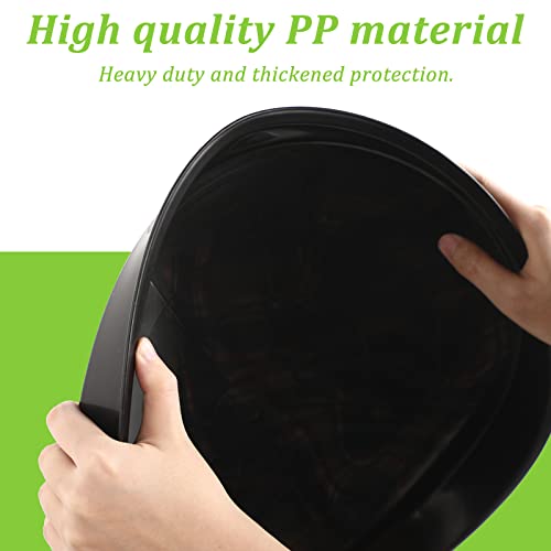 Eccliy 12 Pcs Plastic Plant Saucers Round Plant Tray Large Flower Plant Pot Saucer Heavy Duty Planter Water Trays Thick Plant Drip Saucers For Indoors And Outdoors (Black, 16 Inch) #TOP2