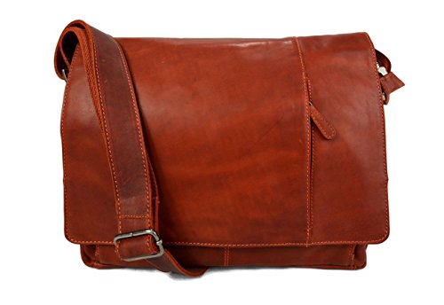 Sac à bandoulière en cuir sac notebook tablet ipad homme femme sac d'épaule messenger sacoche organisateur orange sac cartable