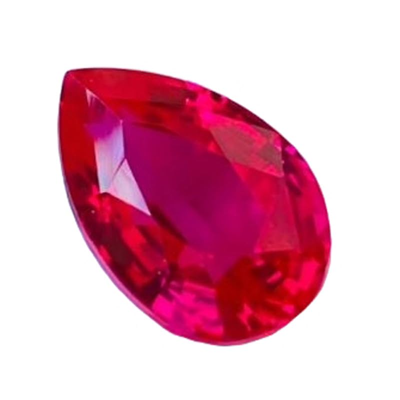 Saphir rose naturel poire 15x10mm de coupe fine pour bague de prestige