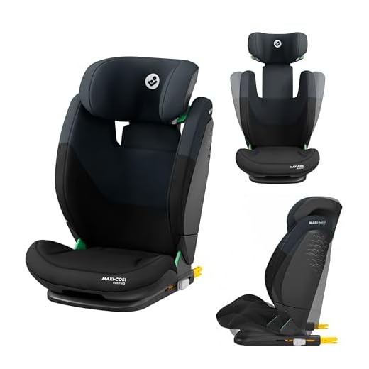 Maxi-Cosi RodiFix S i-Size, Silla Coche Niño, 100-150 cm, 3,5-12 Años, 3 Posiciones, Alto/Ancho Ajustables, Protección Frente a Impactos Laterales G-CELL, AirProtect, Tonal Black