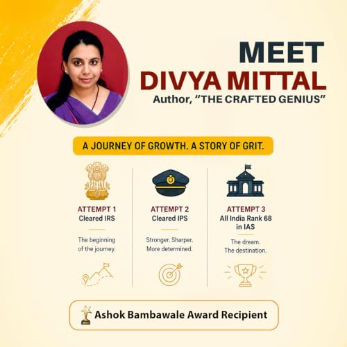 Image of The Crafted Genius | Step-By-Step Blueprint For Cracking UPSC Civil Services Exam | Master Prelims, Mains and Interview | By Divya Mittal, IAS