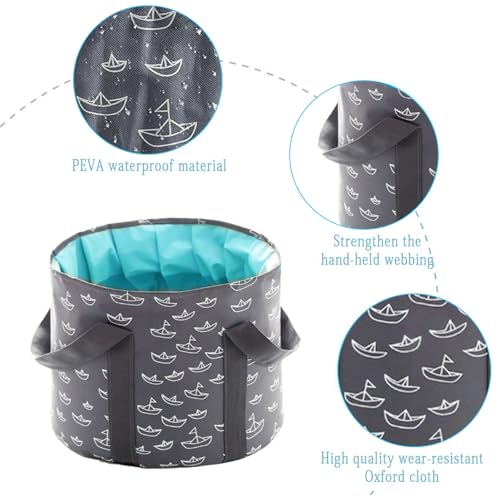 Collapsible Bucket for Soaking Feet-25L Portable Travel Foot Bath Tub, Foot Soaking Bath Basin Portable, Foot Spa Soaking Feet Home Pedicure Basin Outdoor Camping - Thumbnail 4