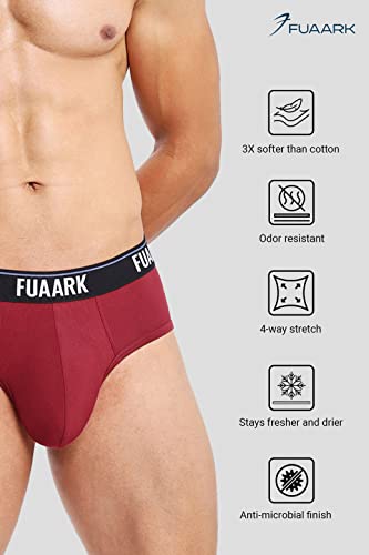 Image of FUAARK Men's Underwear Micro Modal Brief with Stretchy Fabric, Anti-Bacterial and Anti-Roll Waistband