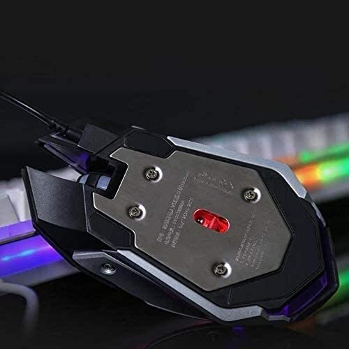 Tastiera meccanica da gioco con design ergonomico retroilluminato, cavo USB, include mouse, perfetta per giochi competitivi e uso in ufficio