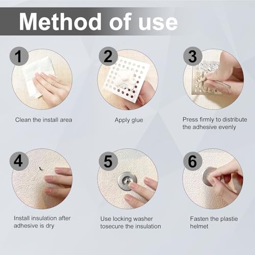 100 Set Insulation Pins，1.5 Inch Self Locking Washers Round,Insulation Stick Pins,Insulation Flat Washer Set, for Wall and Ceiling (A100PCS) by GGES - Image 4