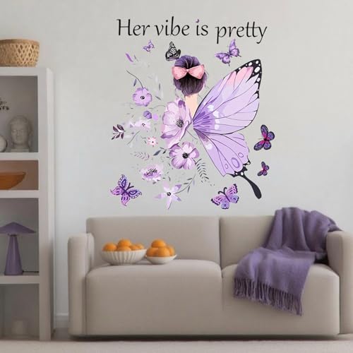 Vinilos decorativos para habitación infantil, diseño princesa miniatura 4