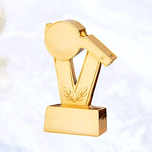IMIKEYA Gold Award Troféus Golden Whistle Award Football árbitro estátua colecionáveis para festas c