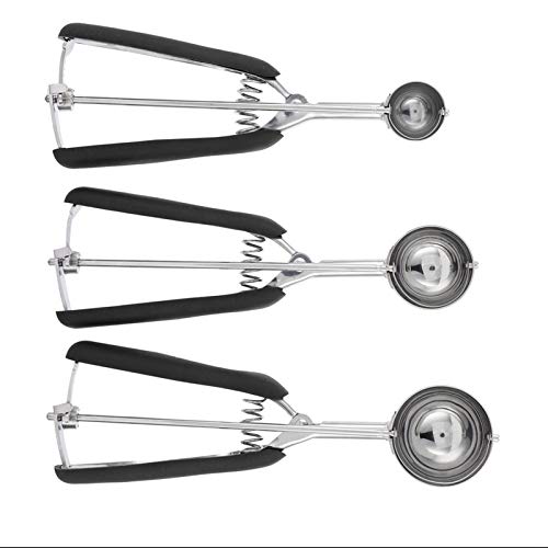 Cuchara para helado de acero inoxidable duradero con acabado elegante negro 4