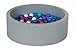 Produktbild Velinda Bällebad Ballpool Kugelbad Bällchenbad Bällchenpool Kinder Pool mit 150 Bällen (Farbe der Bälle: weiÃ, blau, pink, grau, türkis)