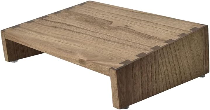 Kirigen Wood Under-Desk Foot Rest with Hight Adjustment -Portable Ergonomic Footrest Support Improves Posture and Circulation - Desk Foot Stool Elevate Foot Leg Wooden Dark Brown,TT-DBR