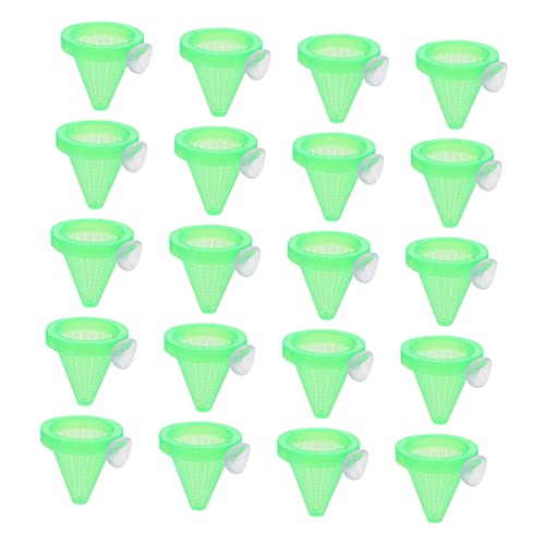 SUPVOX Low Maintenance Plastic Fish Feeder Automatic Floating Feeder with Suction Cups for Aquariums