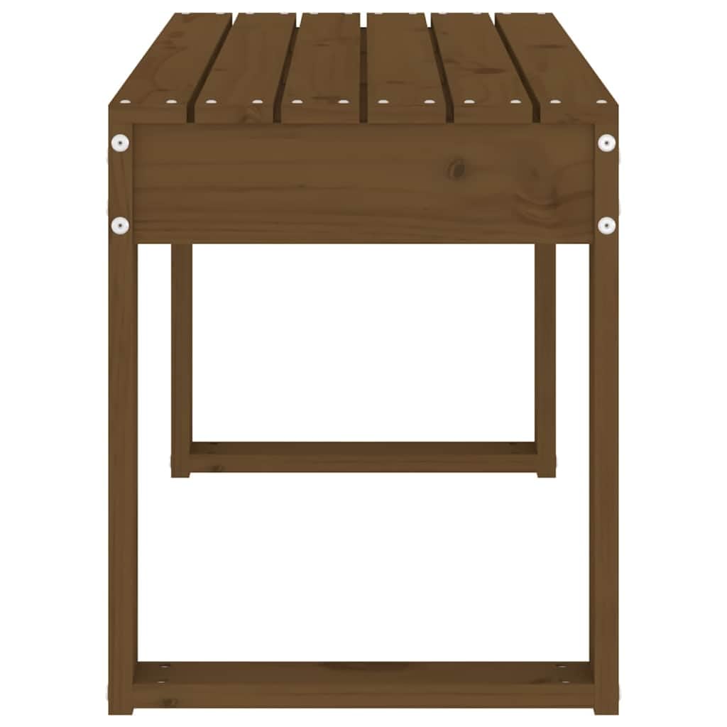 Banco de jardín 80x38x45 cm Pino macizo Miel Marrón