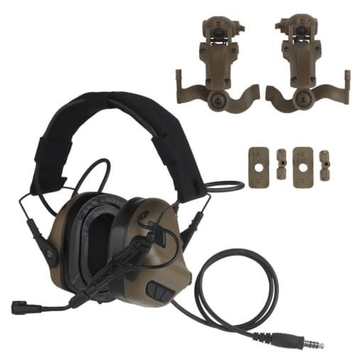 7.0 Gen Shooting Earmuffs Tactical Noise Reduction Headset Active Headphone With Helmet Rail Headset Arm