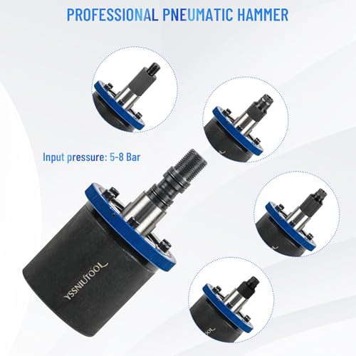 27PC Upgrade Pneumatic Injector Puller For Diesel Engine, Labor-Saving Injectors Removal Tool Kit ,18 Adapters, 3 Hooks,High Impact Extractor Hammer Puller Air Vibration Injector Extractor with Handle by YSSNIUTOOL - Used condition - Image 5