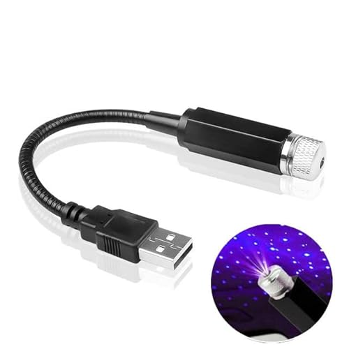 JJLFresheners Mini Lâmpada De Projeção Led Estrela Noite, Usb Teto Do Carro Estrela Projetor Luz Not