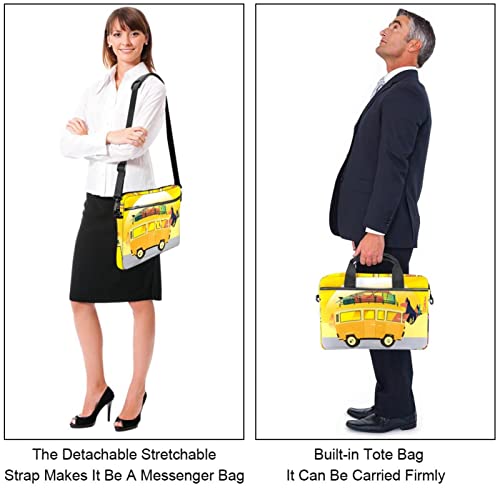 Housse ordinateur portable 13 14 pouces multicolore et jaune rétro - 4