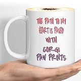 Coffee Mug Heart Is Paved with Corgi, Corgi Dog, Novelty Corgi Dog, Funny Corgi Dog Travel 923559