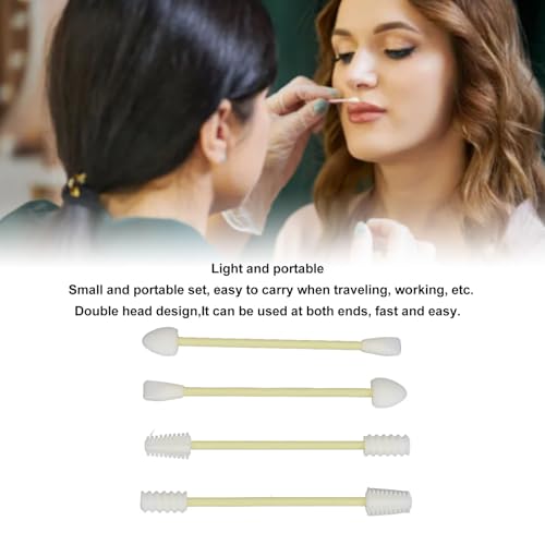 Sonew 4 Pcs Silicone Cotton Swabs, Reusable Makeup Swabs with 2 Ended for Eyeshadow Eyeliner and Lip Makeup - Image 4