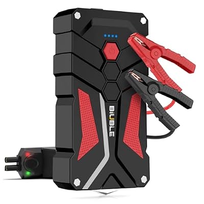 BIUBLE Jump Starter Car Jump Starter Auto Battery Booster Pack 5000A Peak 12V with USB-C Quick Charge,Lithium Jump Box with LED Light(Up to 7.0L Gas or 5.5L Diesel Engine)