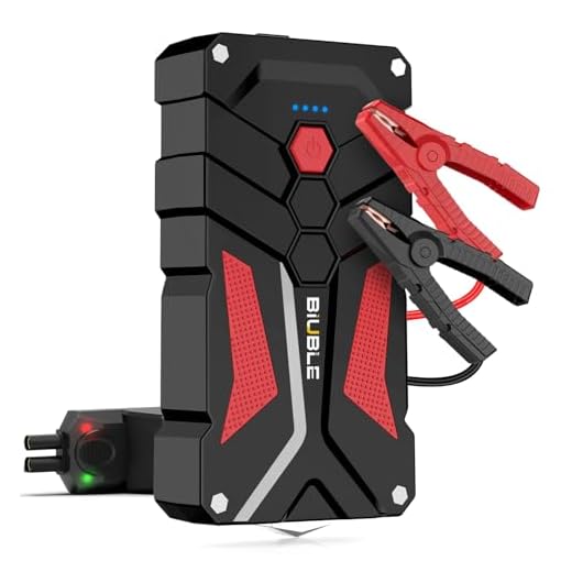 BIUBLE Jump Starter 1000A Peak 12800mAh 12V Car Jump Starter Auto Battery Booster Pack with USB Quick Charge 3.0,Lithium Jump Box with LED Light(Up to 7L Gas or 5.5L Diesel Engine)