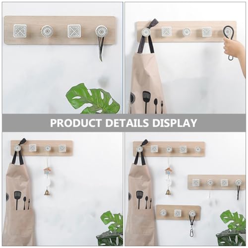 Perchero de pared de madera de diseño sofisticado y alta resistencia para sombreros 8