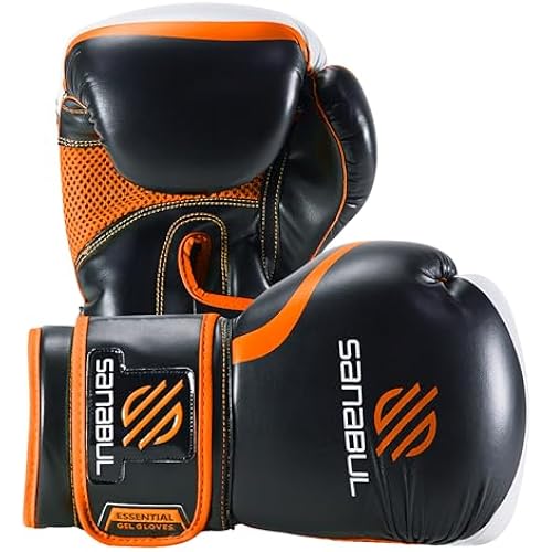 Sanabul Essential Gel Boxing Gloves for Men & Women, Kickboxing MMA, Muay Thai Gloves and Heavy Bag Training Punching & Sparring