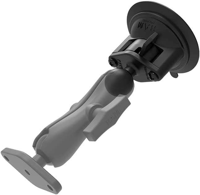 RAM Mounts Twist-Lock Suction Cup Base with Ball RAM-B-224-1U with B Size 1" Ball for Vehicle Windshields