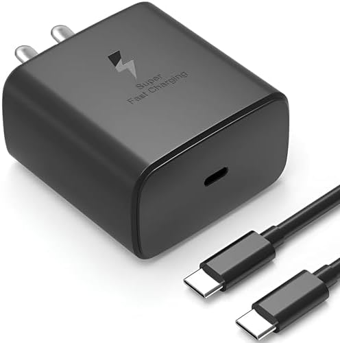 45W GaN Type- C Super Fast Charger Compatible with Samsung Galaxy S26/S25/S24/S23/S22/S21/S20(Ultra/Plus/Fe),A56/A55/A35/M56/M35/M16 (S,M,F,Z,A)...All Series & Other Devices