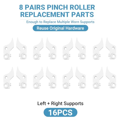8Pairs Pinch Roller Replacement Parts Compatible with Cameo 5 & Silhouette, Left & Right Carriage Roller Replacement, Replacement Pinch Roller Arm Parts, Fix Slipping and Crooked Cutting Issue (White) by UBANTE - Used condition - Image 7