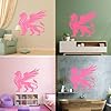 Griffin Silhouette editable on Transparent Vinyl Wall Decals 67.2x72.6cm Can Modify and add Information Pink #2