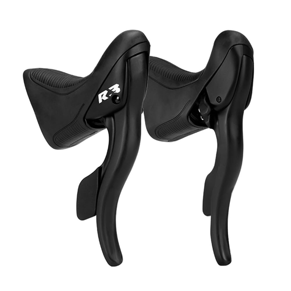 Kit de palanca de cambios para LTWOO R2 R3 R5 R7, aleación de aluminio y ABS para bicicleta de carretera con cables (L1800mm/R2050mm), 7-9 velocidades, negro